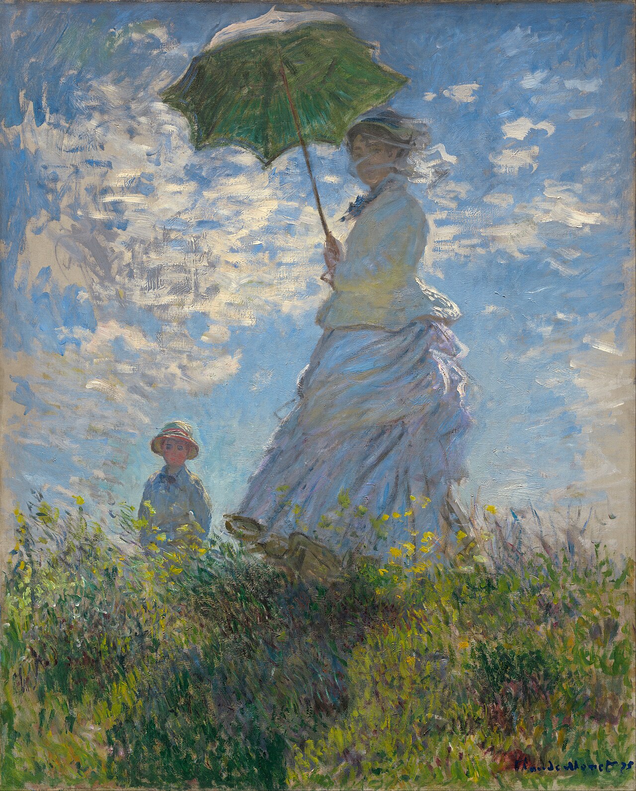 Woman with a Parasol — Madame Monet and Her Son, 1875